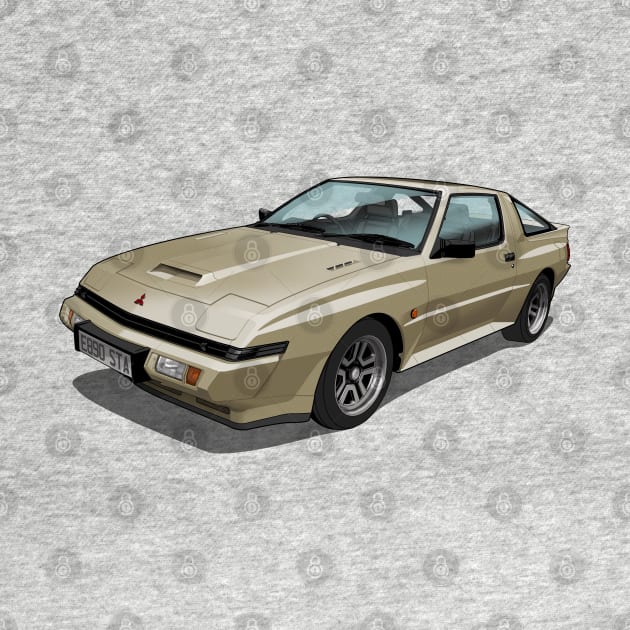 1989 Mitsubishi Starion EX Widebody Turbo in gold by candcretro